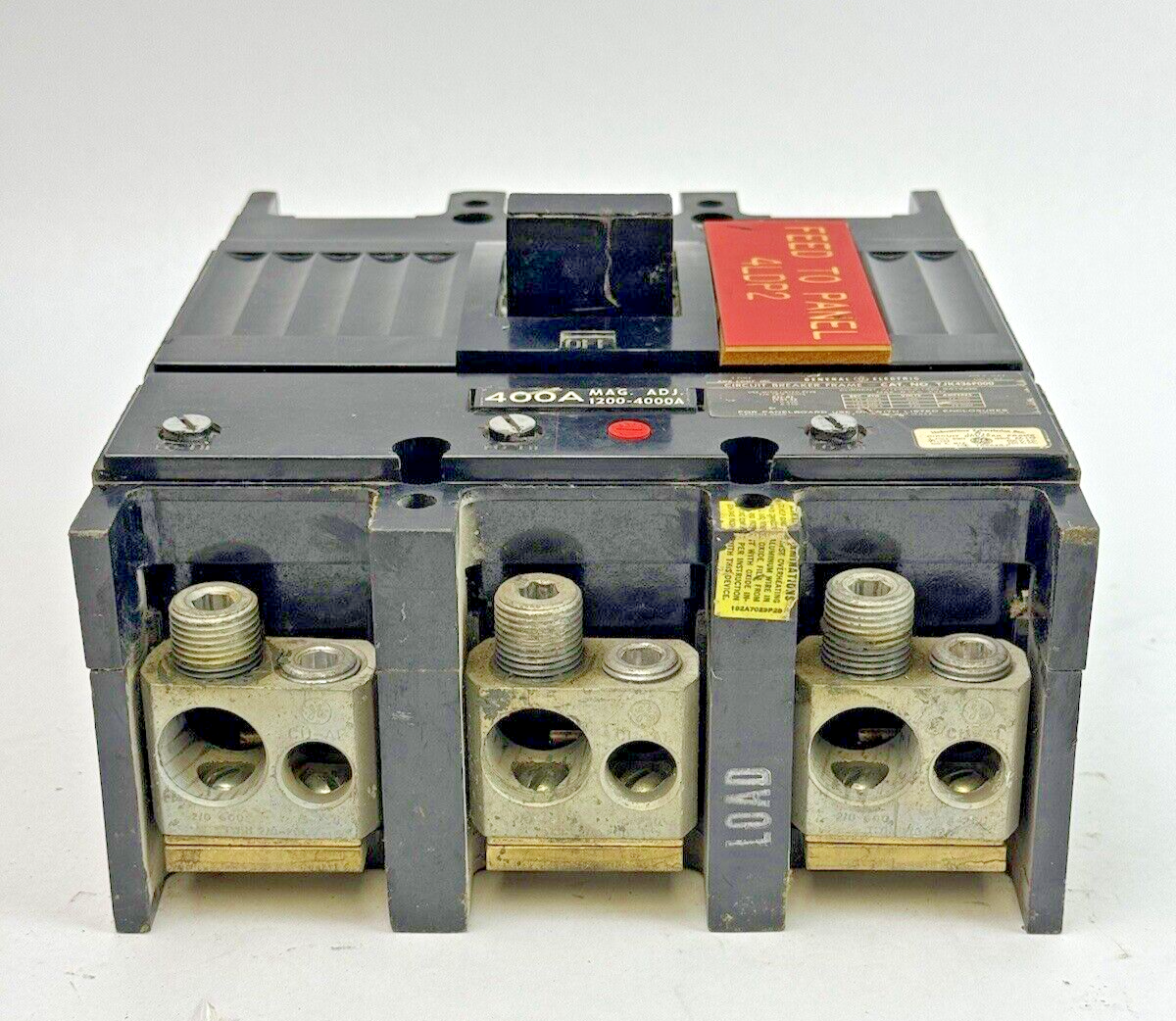 GE - TJK436F000 - CIRCUIT BREAKER W/ 400A TRIP - 3 POLE/ 600 VAC/ 400 A