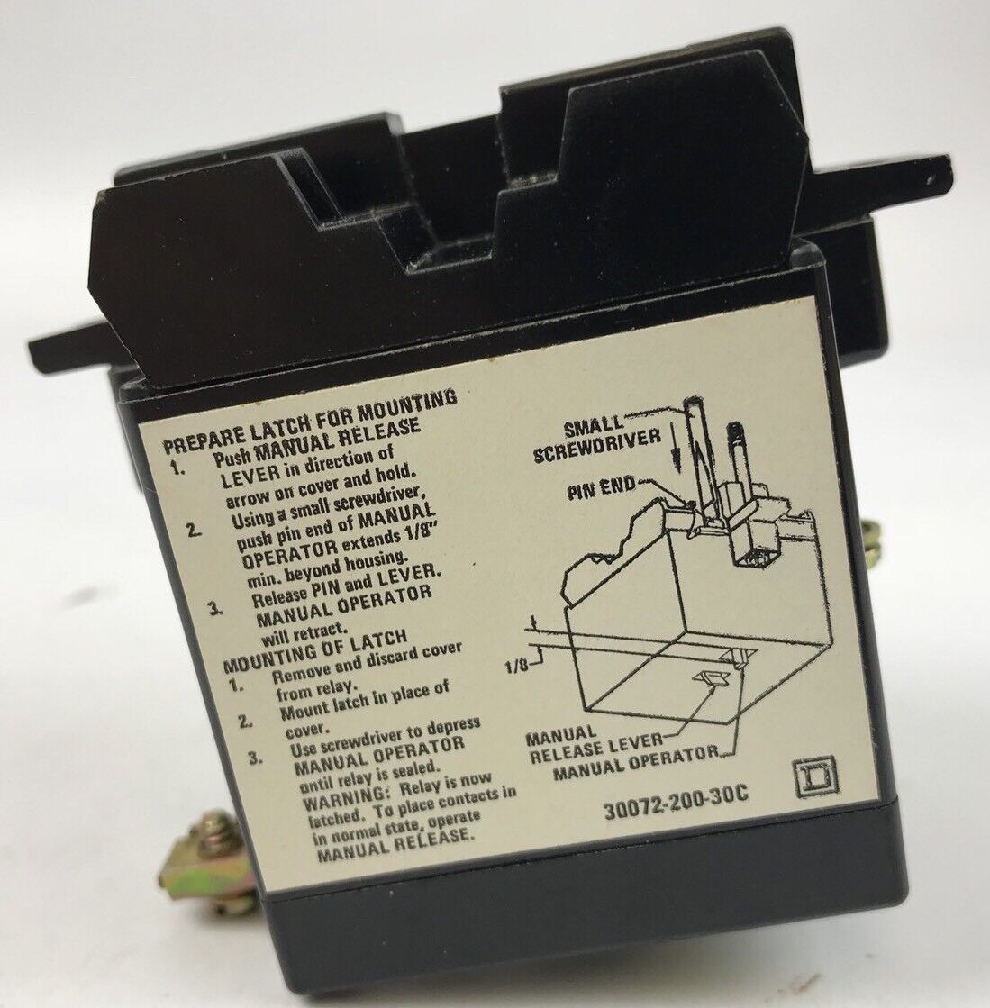 Square D 8501 LL Mechanical Latch Attachment 110 V 50 HZ 120 V 60 HZ