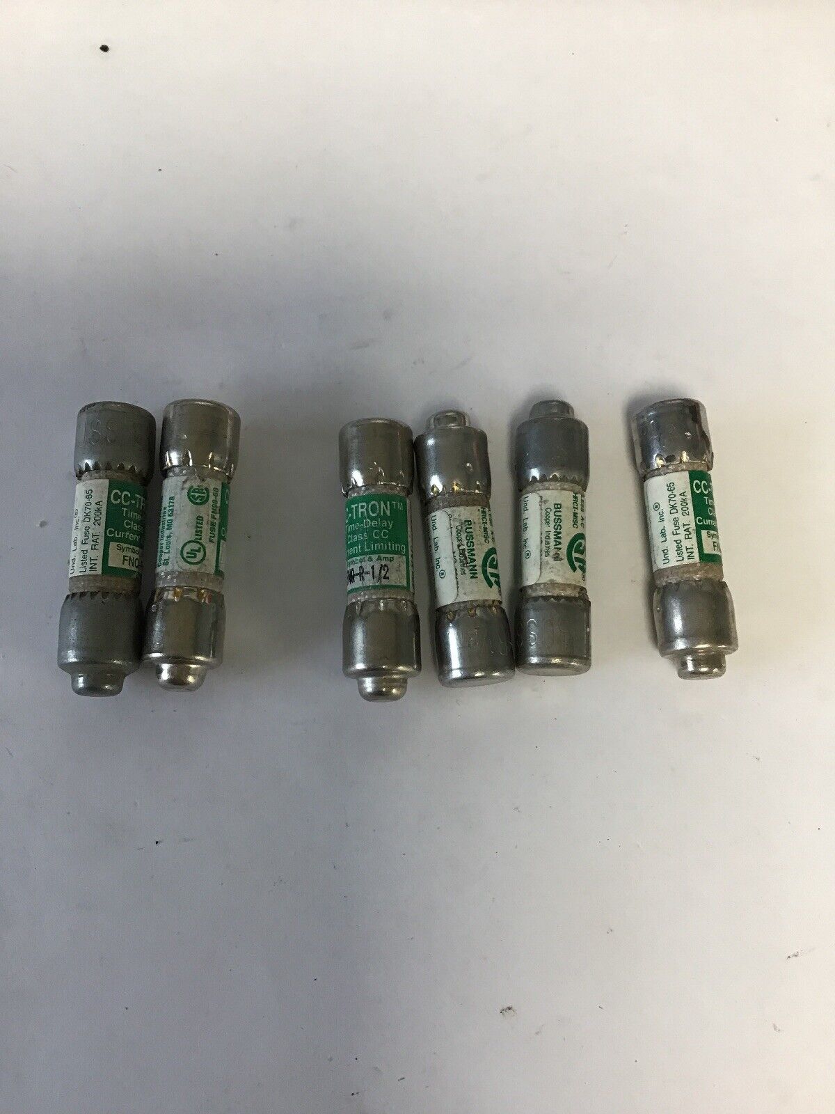 BUSSMAN FNQ-R-1/2 CC-TRON 600VAC 200KA FUSES ***LOTOF6***