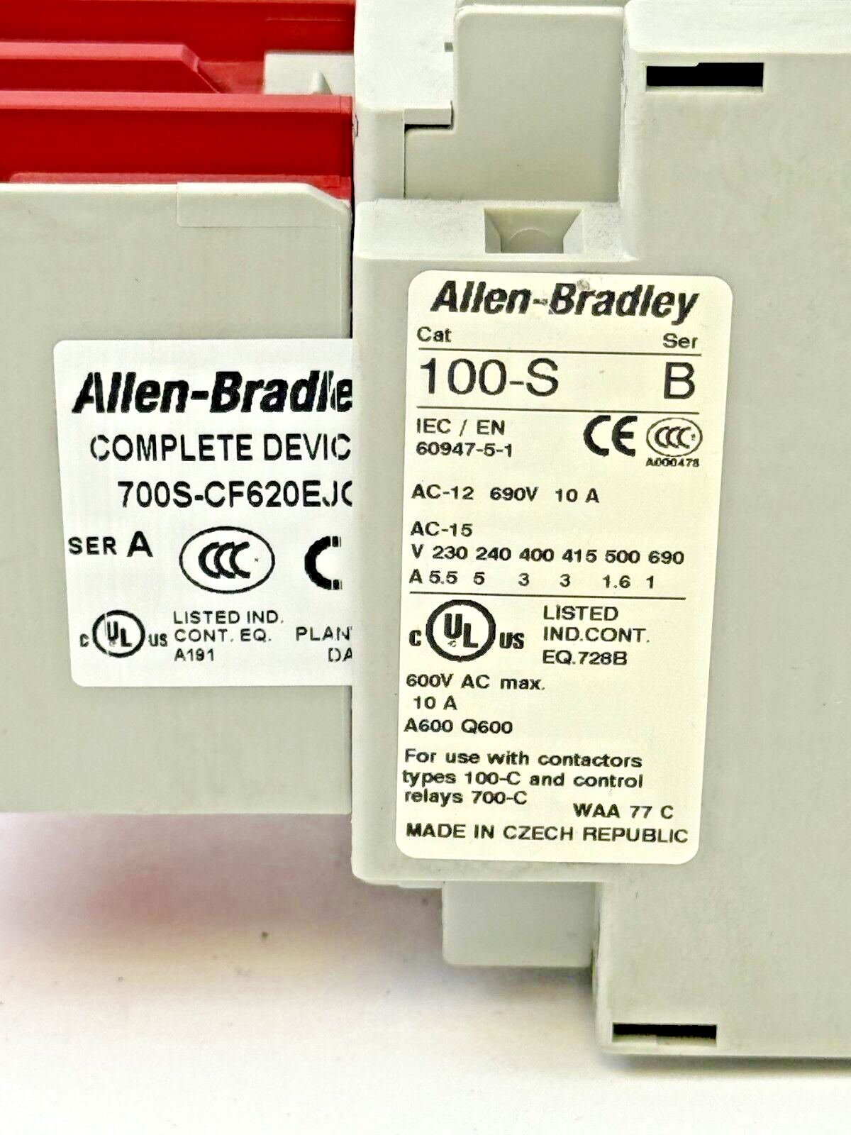 ALLEN BRADLEY - 700S-CF620EJC - SERIES A - GUARDMASTER SAFETY RELAY - 24V DC