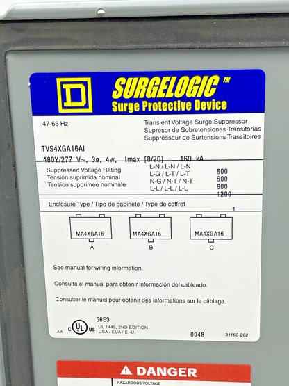 SQUARE D - SURGELOGIC - TVS4XGA16AI - SURGE PROTECTOR MODULE