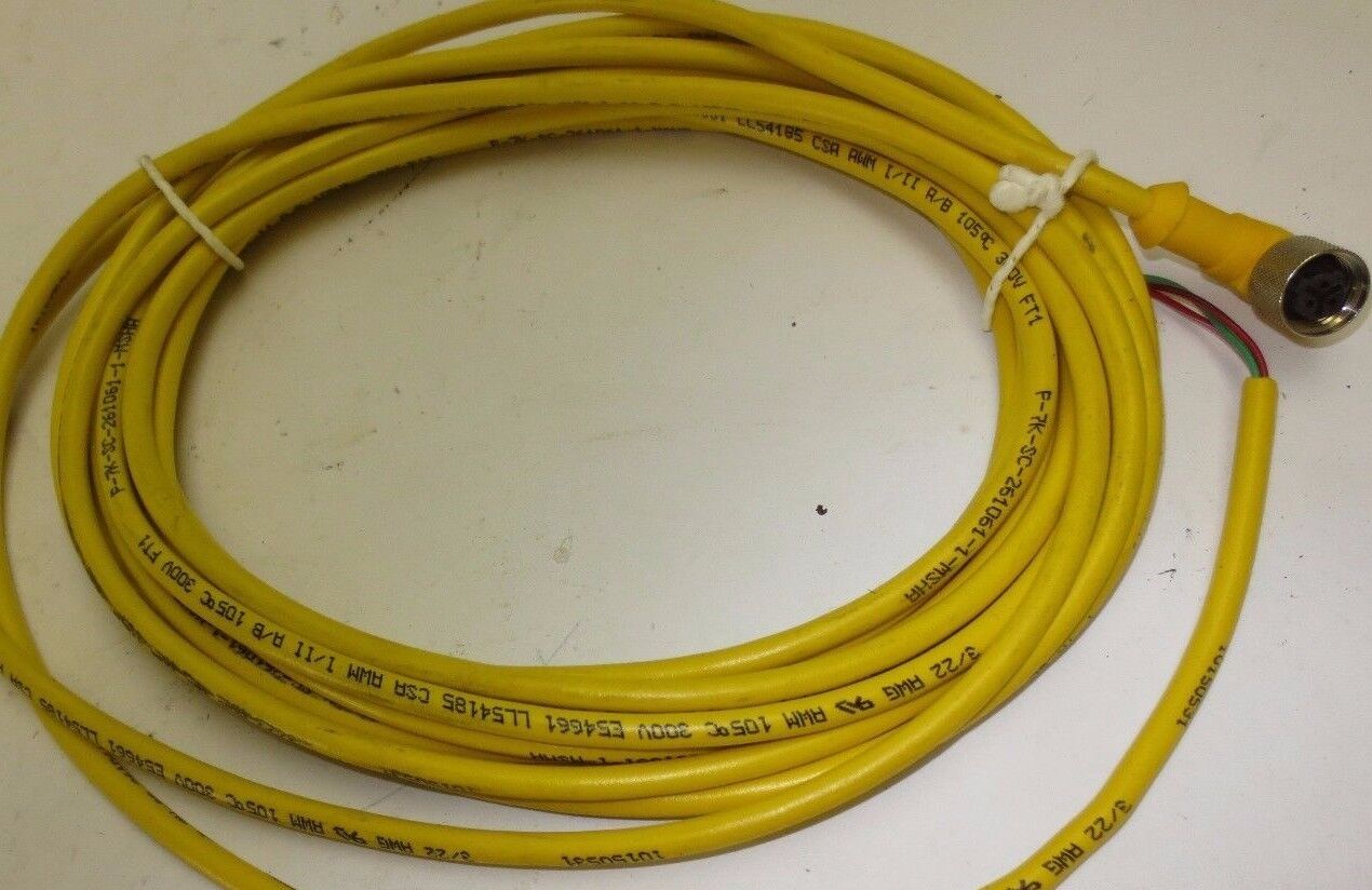 TURCK WKB 3T-6 / U2230-12 MICRO-FAST CORD SET 250V, 4A MAX. FACTORY-SEALED BAG