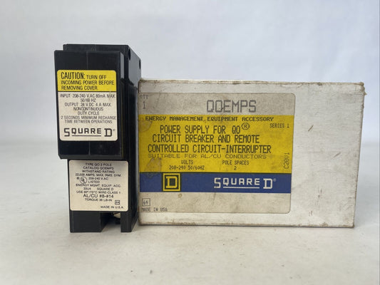 SQUARE D QOEMPS INPUT 208-240VAC OUTPUT 24VDC POWER SUPPLY FOR QO CIRCUIT BREAKE