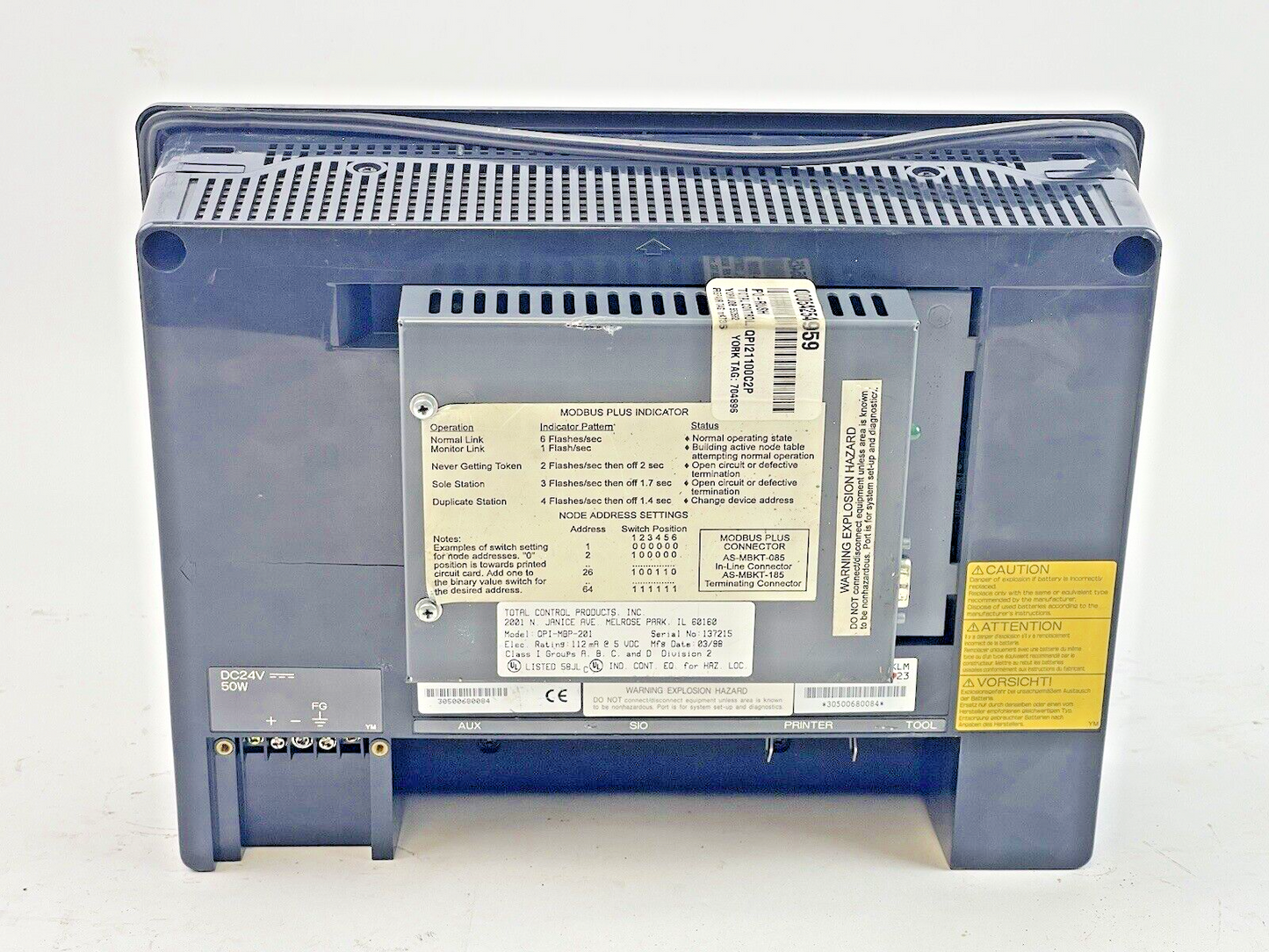 QUICKPANEL - 2780027-02 - TOTAL CONTROL - QPI-MBP-201 - MODBUS PLUS INDICATOR