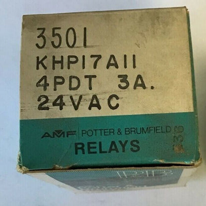 POTTER & BRUMFIELD KHP17A11 RELAY 4PDT 3A 24VAC