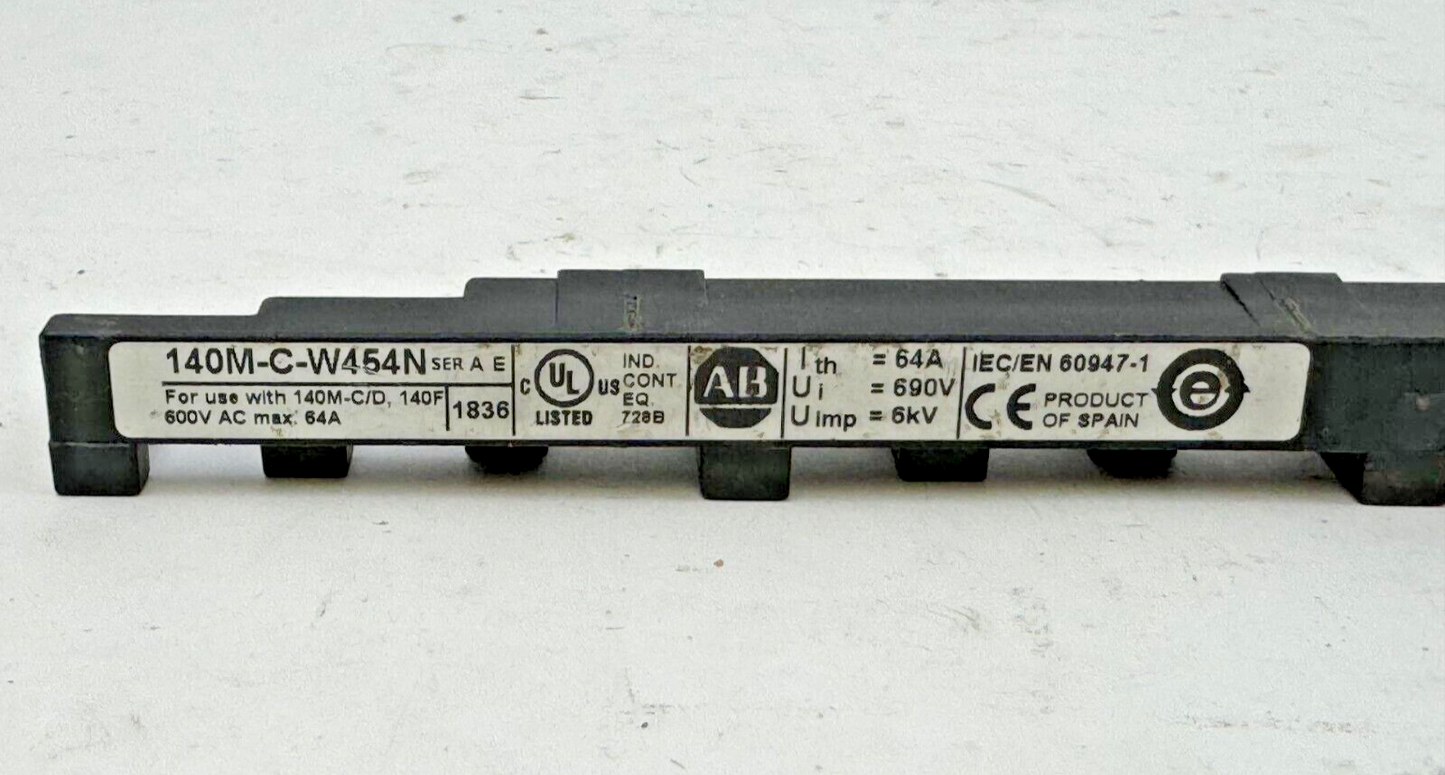 ALLEN-BRADLEY 140M-C-W454N SER. A  E - COMPACT BUS BAR - 600 VAC MAX