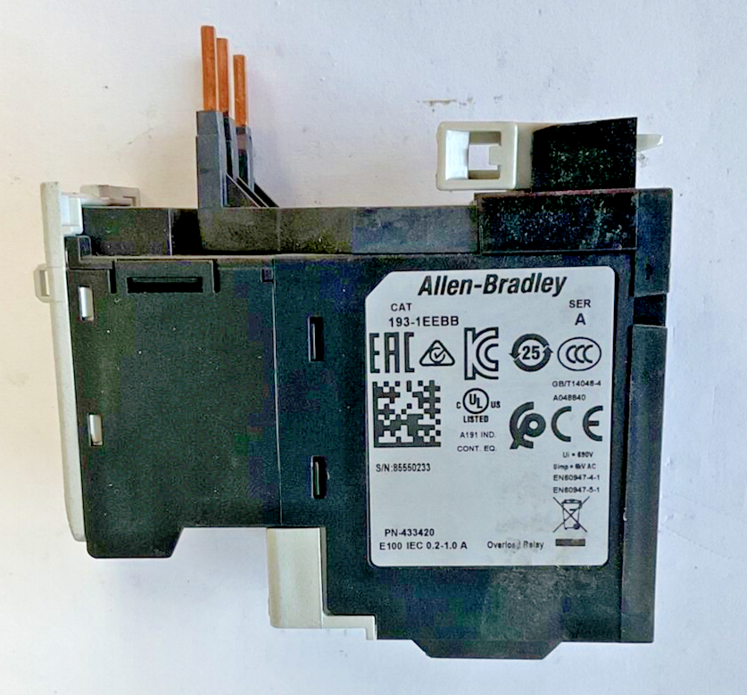 ALLEN BRADLEY 193-1EEBB OVERLOAD RELAY SER.A