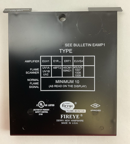 FIREYE TYPE ERT1 FLAME RECTIFICATION FLAME AMPLIFIER MODULE