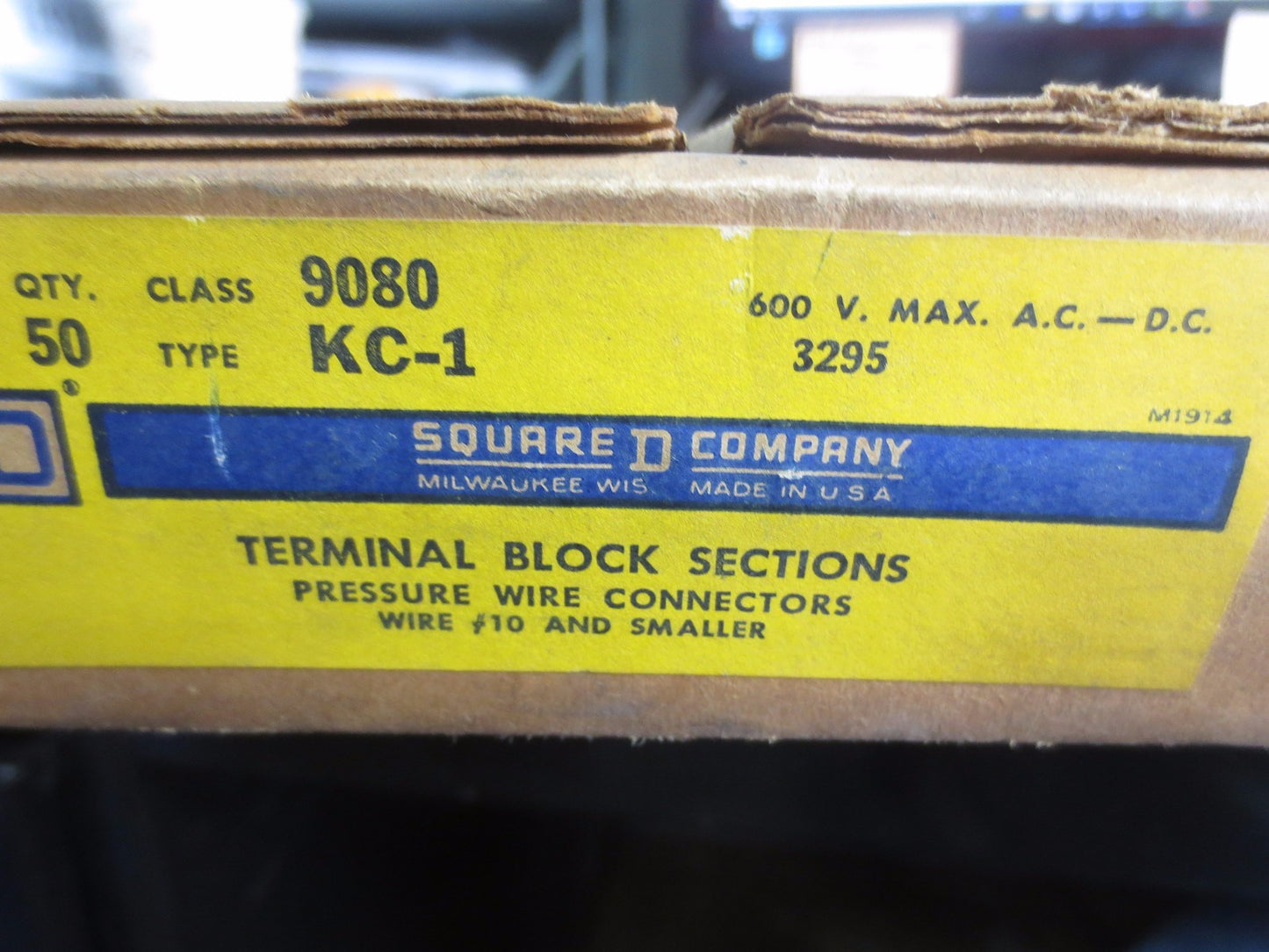 SQUARE D 9080 KC-1 TERMINAL BLOCK SECTIONS 600V NEW SURPLUS in SEALED BOX