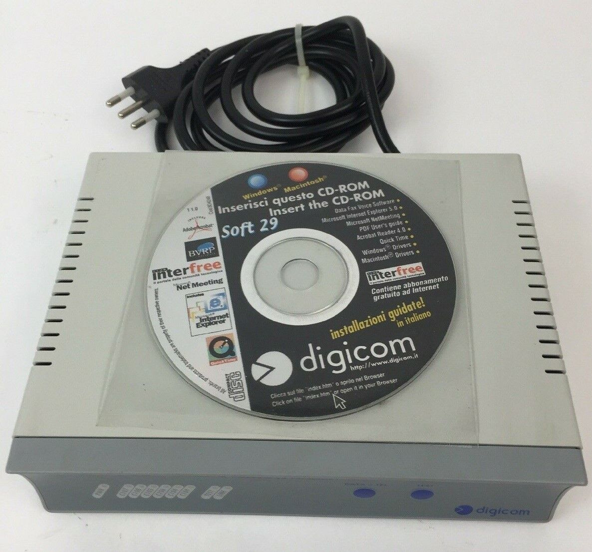 DIGICOM SNM50 LEASED & PSTN V34 MODEM 230V 60mA 50Hz