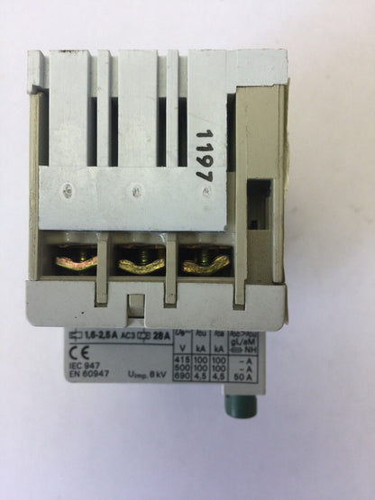 ALLEN BRADLEY 140-MN-0250 MANUAL MOTOR STARTER 600V 3 PH 1.5 HP SER C 1.6-2.5A