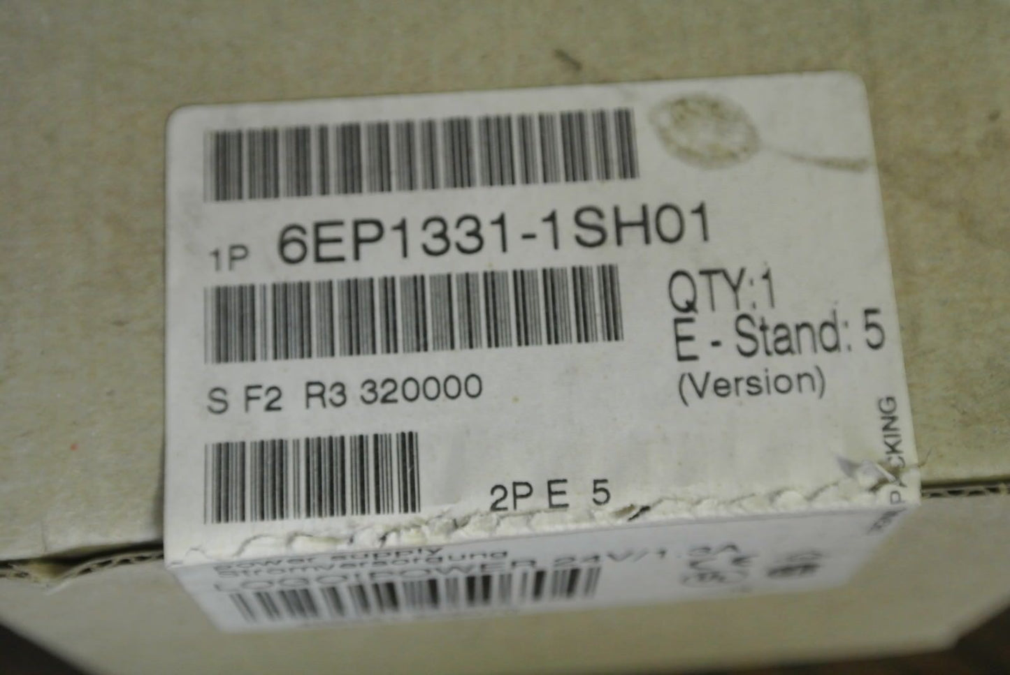 SIEMENS 6EP1331-1SH0  LOGO!POWER - POWER SUPPLY - 24V, 1.3A -  NEW SURPLUS