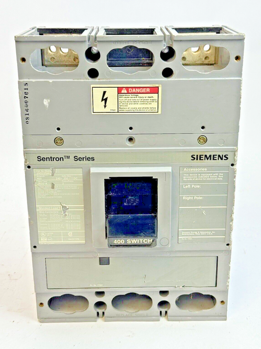 SIEMENS - JXD22S400A - SENTRON MOLDED CASE SWITCH - 2 POLE/400A/600VAC/JXD2-A