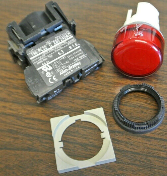 ALLEN-BRADLEY 198-PL22R / PILOT LIGHT KIT / 240VAC / RED / NEW SURPLUS / NO BULB