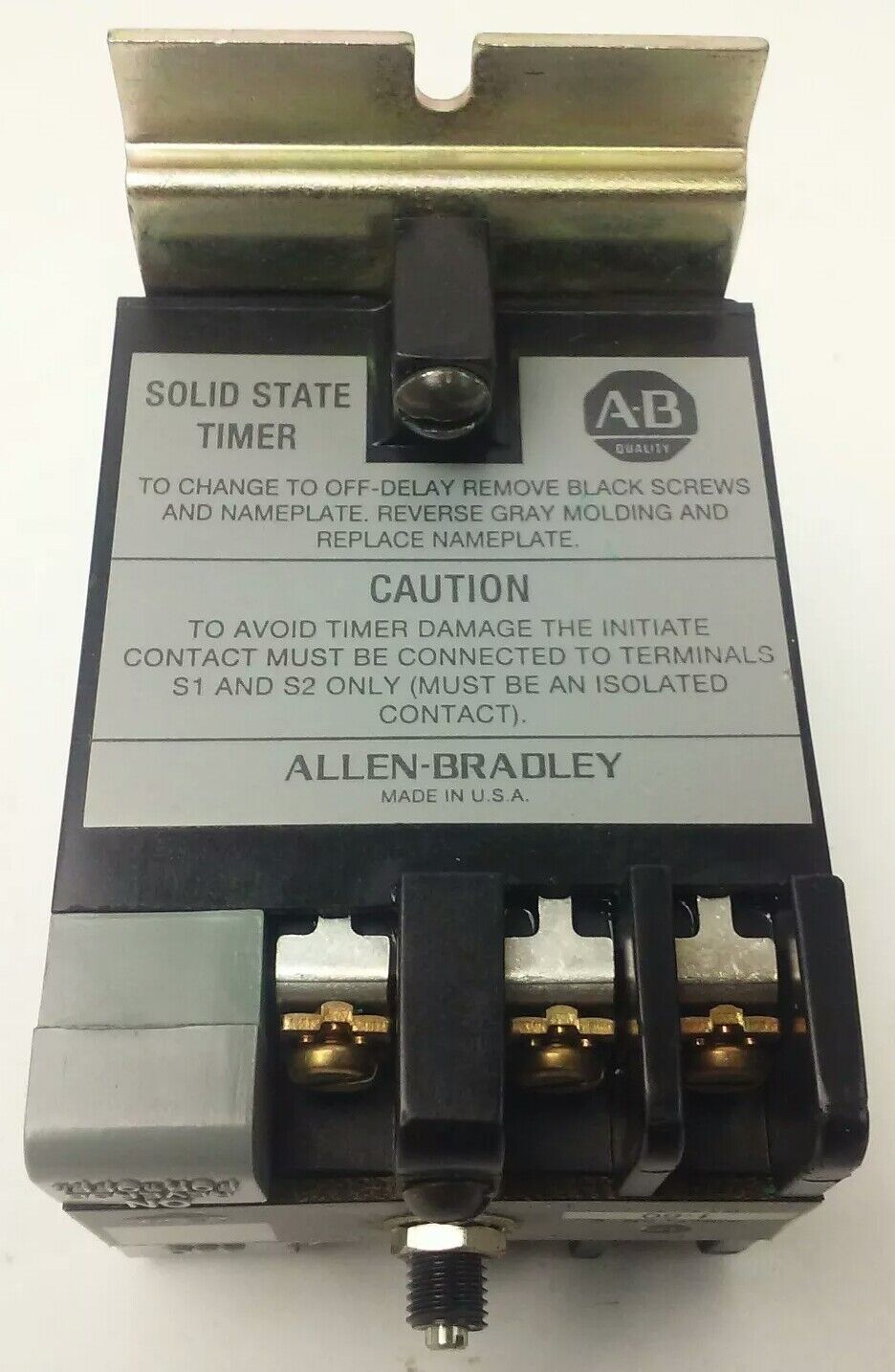 ALLEN BRADLEY 852S-NSC SER.G SOLID STATE TIMER, 01-60 SECONDS TIME DELAY RANGE