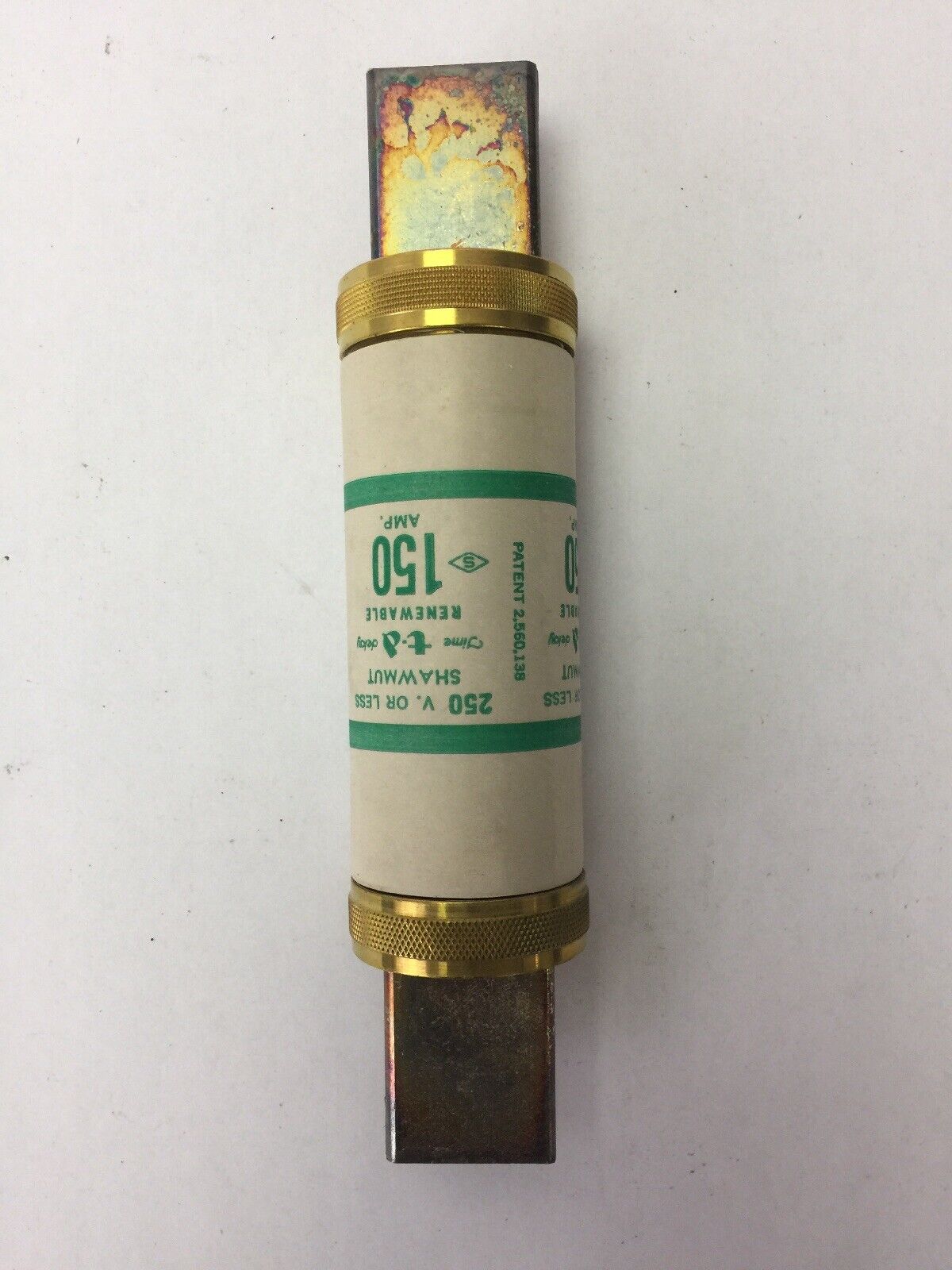 SHAWMUT RF150 TIME DELAY RENEWABLE FUSE 150 AMP 250 VOLT