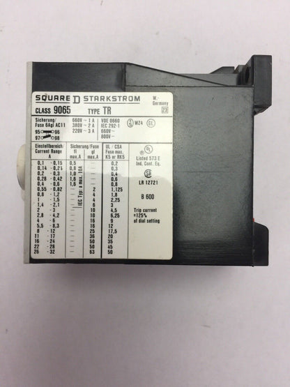 SQUARE D 9065 TR 1 OVERLOAD RELAY 1.0-1.5A