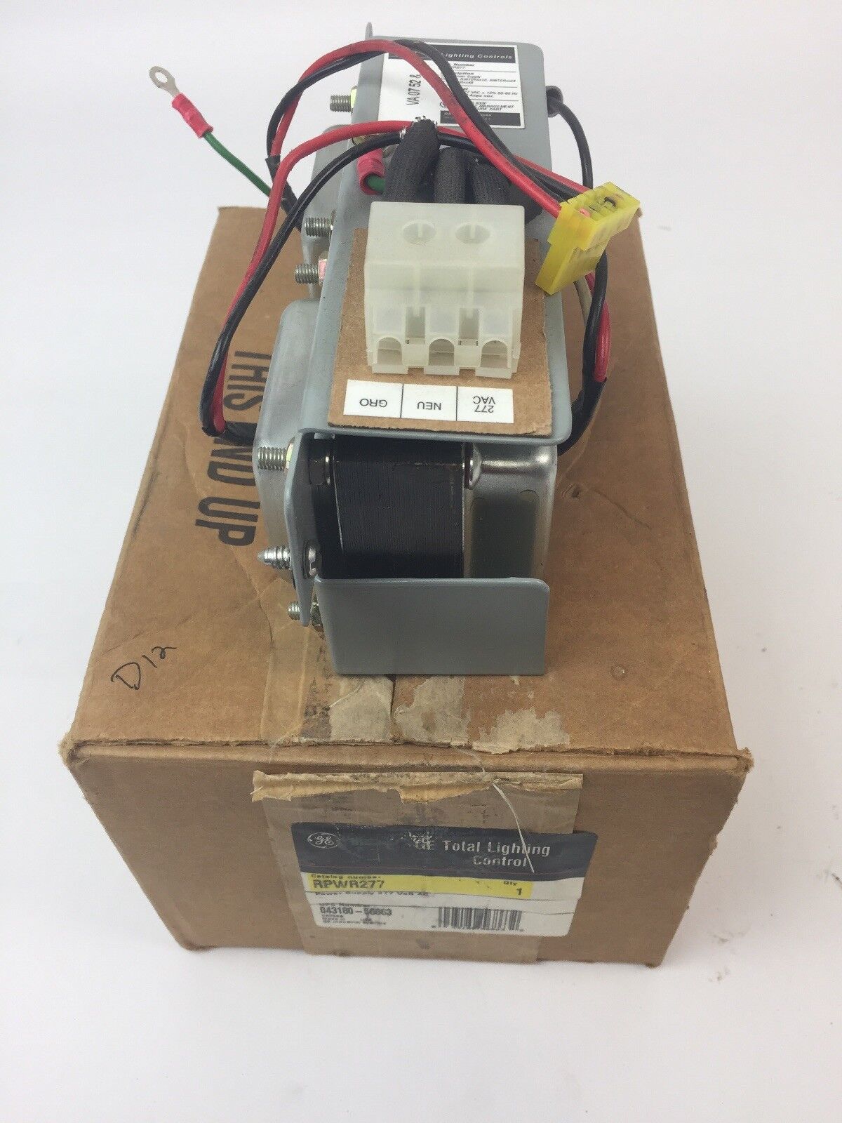 GE RPWR277 TOTAL LIGHTNING CONTROL 277VAC 0.3A POWER SUPPLY USE WITH RINTERxx12,