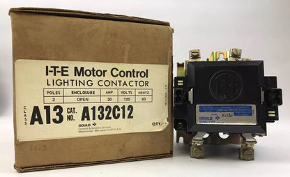 ITE A13 A132C12 Motor Control Lighting Contactor 30 Amp 120 V 60 HZ