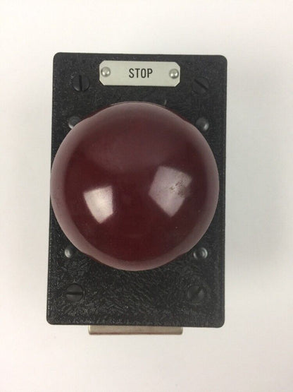REES 1981 STOP CONTROL UNIT MUSHROOM PUSH BUTTON