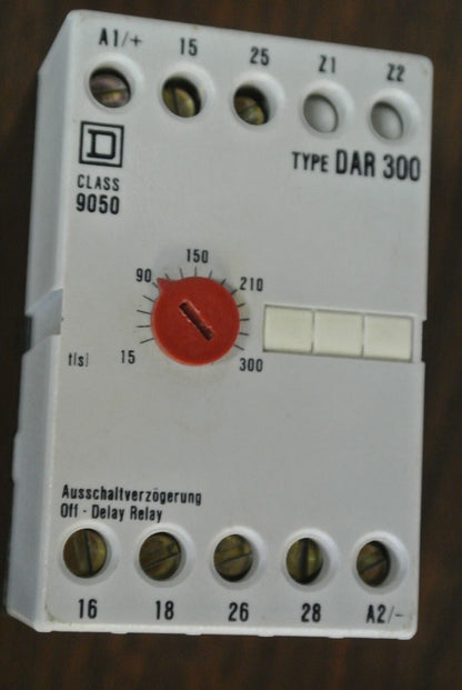 SQUARE D 9050 DAR300 - OFF-DELAY RELAY - 110VAC, 50/60Hz - NEW SURPLUS