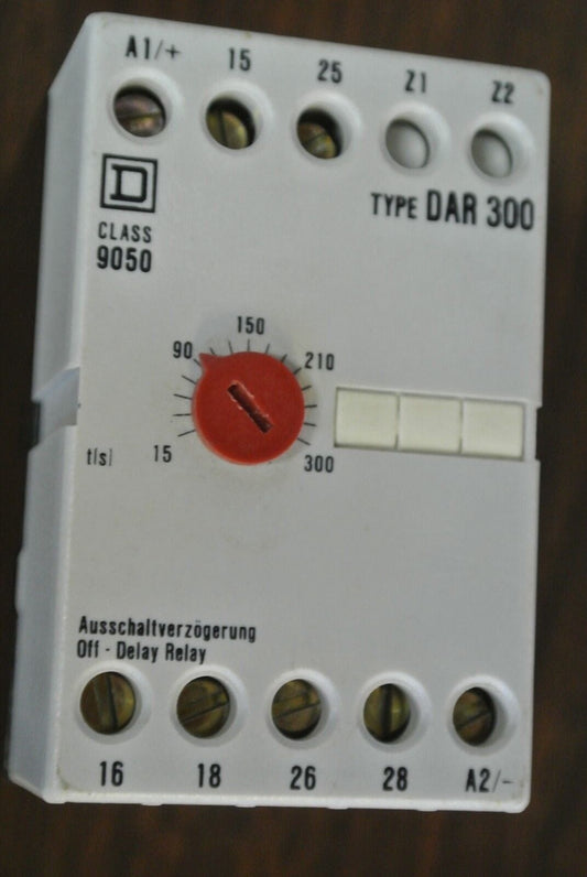 SQUARE D 9050 DAR300 - OFF-DELAY RELAY - 110VAC, 50/60Hz - NEW SURPLUS