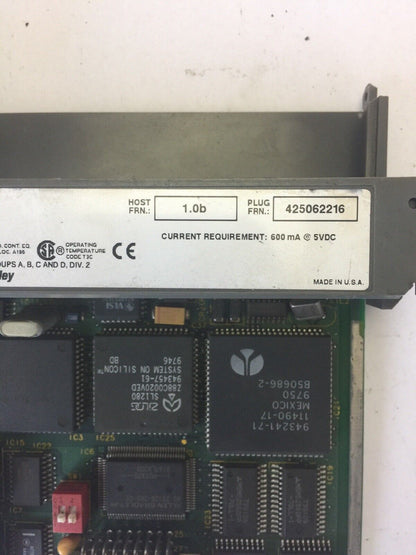 ALLEN BRADLEY 1747-SN REMOTE I/O SCANNER SER B  FRN 1.0B