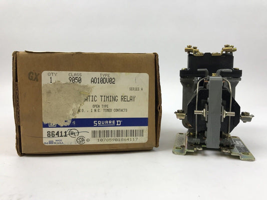 SQUARE D 9050 AO10DV02 PNEUMATIC TIMING RELAY *NEW