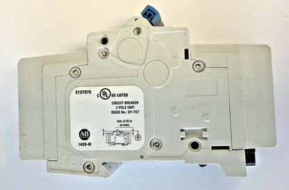 ALLEN BRADLEY 1489-M2C030 CIRCUIT BREAKER SER.D 3A 480Y/277V 10KA 50/60HZ 2POLE