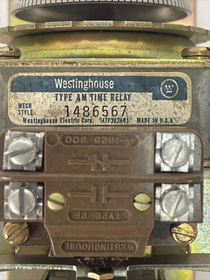 WESTINGHOUSE 1486567 TYPE AM TIME RELAY 600V FIXED CONTACTS COIL 440V 60CY