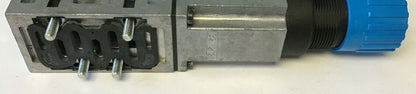 FESTO LR-ZP-P-D-1 PRESSURE REGULATOR PLATE W/FESTO PRESSURE GAUGE