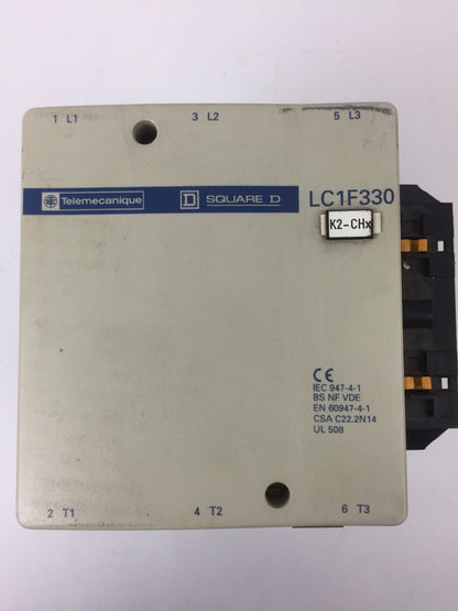 TELEMECANIQUE SQUARE D LC1F330 CONTACTOR 370A 600VAC 250HP LX9FJ910