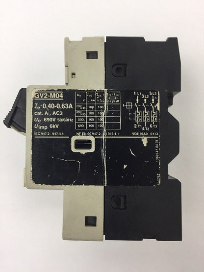 TELEMECANIQUE GV2-M04 MOTOR CIRCUIT BREAKER 0.4-0.63A