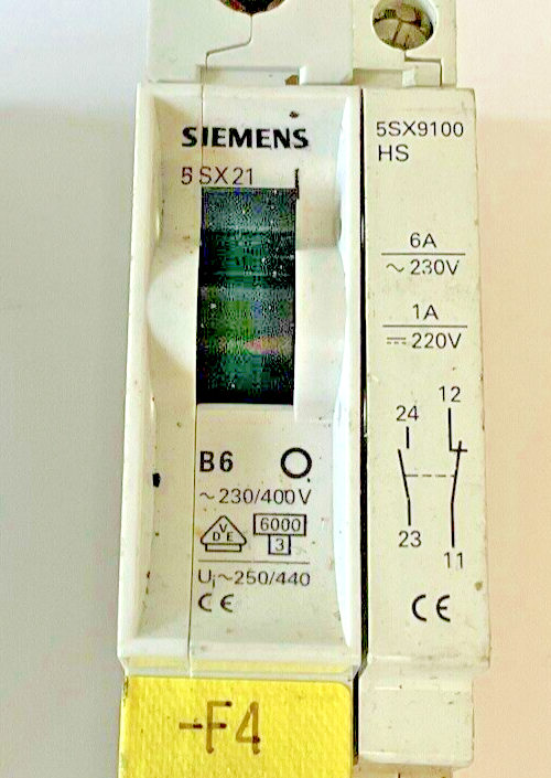 SIEMENS 5SX2 C6,B6 5SX9100 CIRCUIT BREAKER 230/400V****LOTOF6***