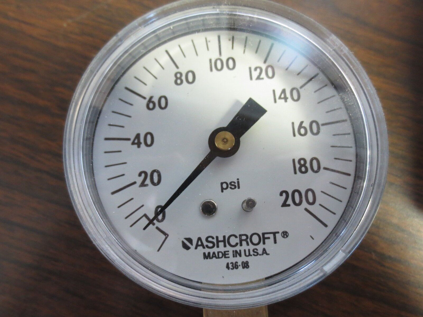 ASHCROFT 25W1005 H 02L 0-200psi GAUGE, 1/4"NPT LOWER, 2-1/2" DIAL - NEW SURPLUS