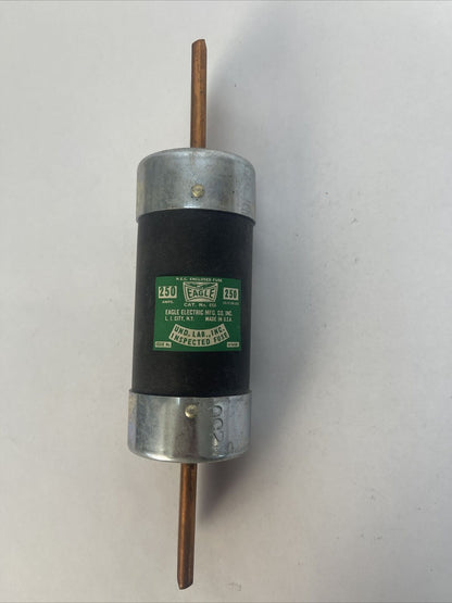 EAGLE ELECTRIC 655 CARTRIDGE NON-RENEWABLE FUSE 250V 250AMP