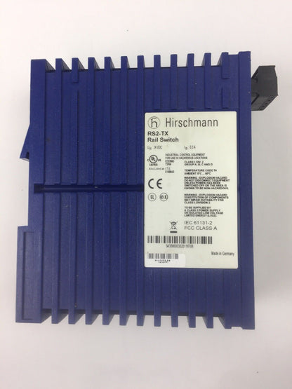 HIRSCHMANN RS2-TX RAIL SWITCH ETHERNET 24VDC 8 PORT