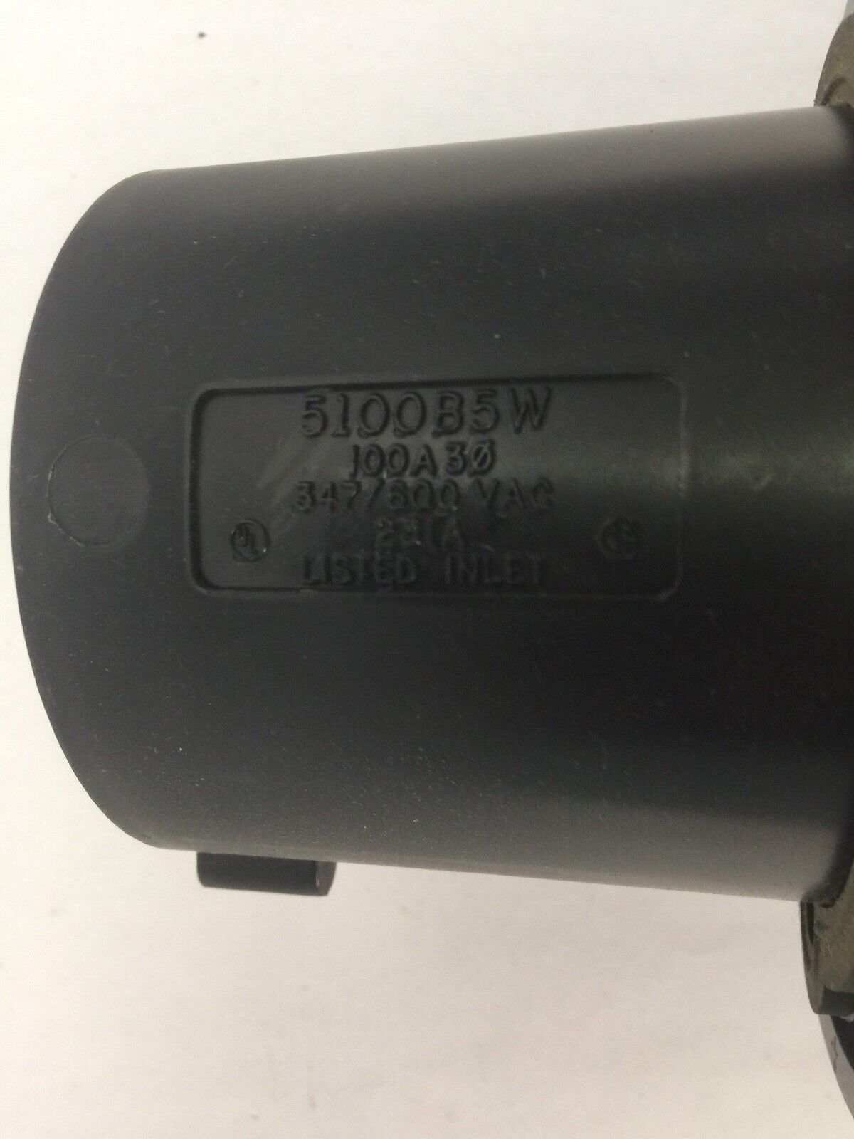 HUBBELL 4100B5W PIN & SLEEVE WATERTIGHT INLET 100A 600VAC 3 POLE 4 WIRE GROUNDIN
