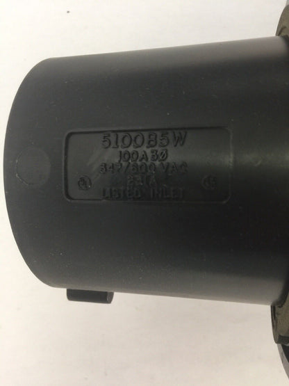 HUBBELL 4100B5W PIN & SLEEVE WATERTIGHT INLET 100A 600VAC 3 POLE 4 WIRE GROUNDIN
