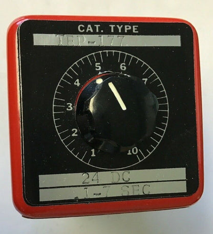 ARROW HART TEP-177 ELECTRONIC TIMER 24DC 1-7 SEC CONT. 5AMPS 115V RAT. 2AMP 220V