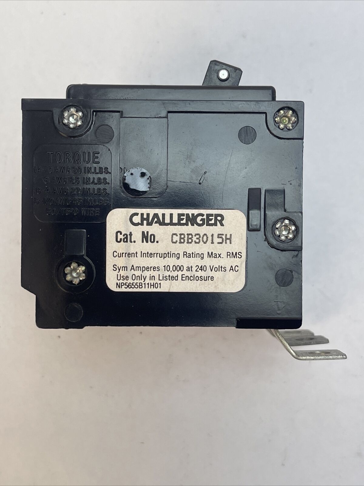 CHALLENGER CBB3015H CIRCUIT BREAKER 15AMP 240VAC 3POLE
