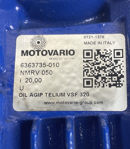 MOTOVARIO NMRV050 GEAR REDUCER 20:1 RATIO