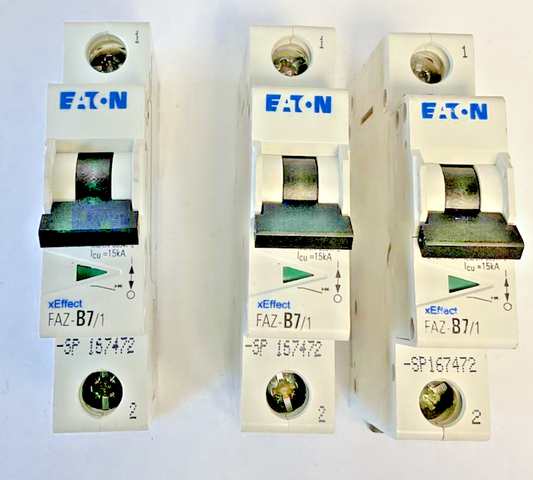 EATON FAZ-B7/1-SP CIRCUIT BREAKER 277V 48VDC CAT.A 1POLE***LOTOF3***