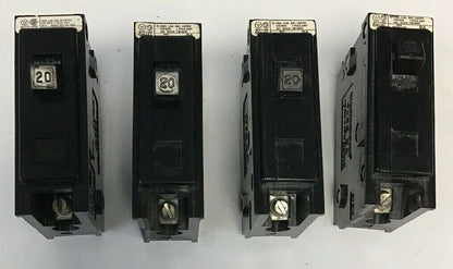 WESTINGHOUSE/CUTLER HAMMER BAB1020 CIRCUIT BREAKER 120/240VAC 20A 1P**LOTOF4**