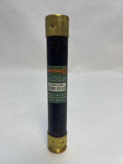 BRUSH/RELIANCE ECSR17-1/2 TIME DELAY CLASS RK5 FUSE 600VAC 17-1/2A (LOT OF 10)