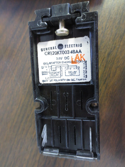 GENERAL ELECTRIC CR120KT00348AA RELAY / TIME DELAY UNIT 24VDC 0.3 - 15 SECONDS