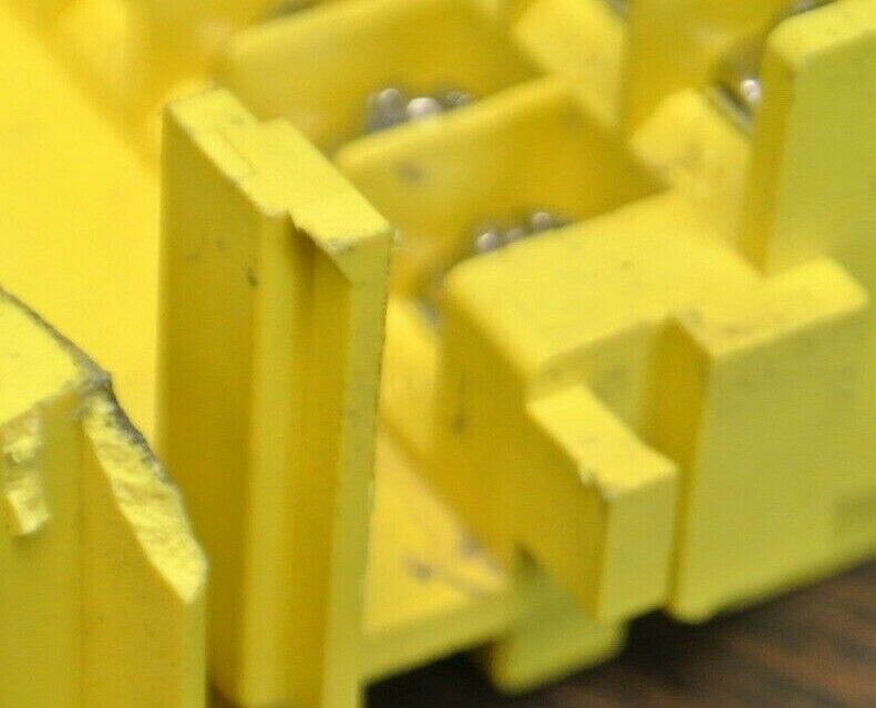 LOT of 3 / HONDA TERMINAL BLOCK MDL930 (?) / YELLOW / 20-TERMINALS / CHIPPED