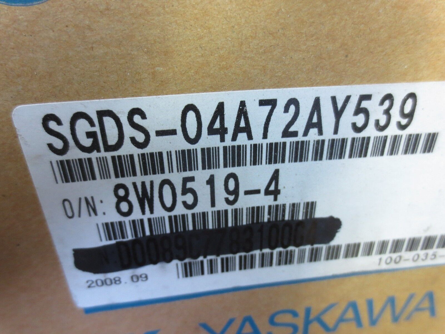 YASKAWA SGDS-04A72AY539 AC SERVOPACK OUTPUT: 0-23VAC, 0-300Hz 2.8A NEW SURPLUS