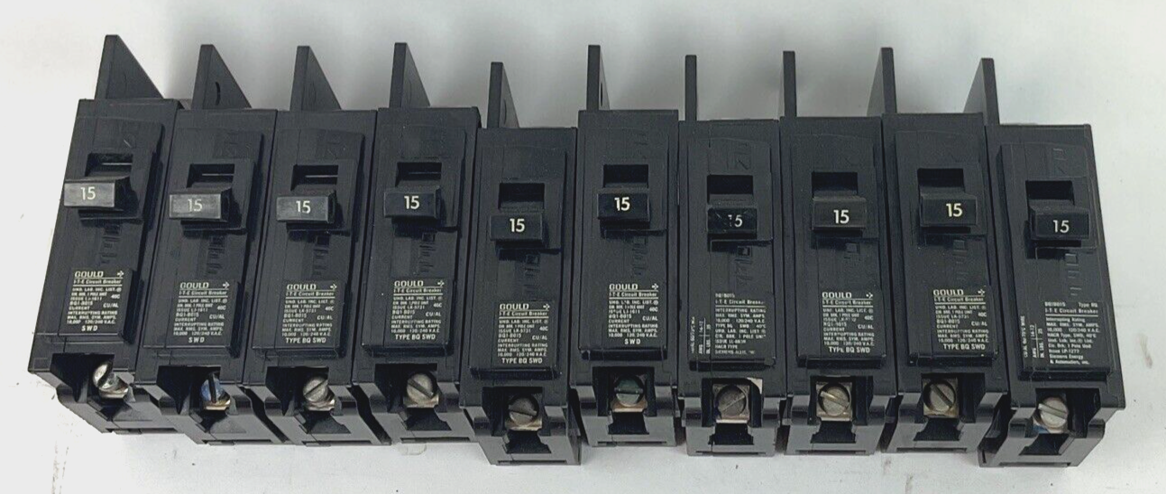 ITE/GOULD BQ1B015 CIRCUIT BREAKER 120/240VAC 1POLE ****LOTOF10****