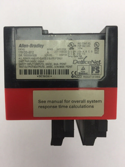 ALLEN BRADLEY 1791DS-IB12 COMPACT BLOCK 12 INPUT 24VDC SERIES A VER.03
